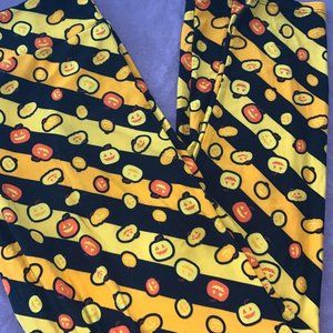 LuLaRoe Leggings - Halloween - Pumpkins & Stripes